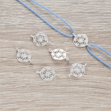 Srebrny łącznik kwiatek AG925 8mm