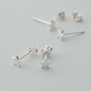 Kolczyki gwiazdki mini AG925 5x5mm