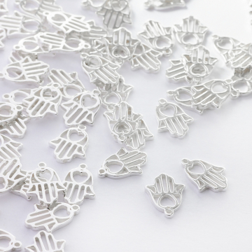 Zawieszka ręka Fatimy z serduszkiem AG925 10,5mm