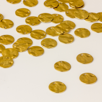 Srebrna zawieszka kółko wygięte AG925 pozłacane 11mm