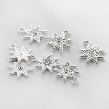 Srebrna zawieszka róża wiatrów z cyrkonią AG925 10mm