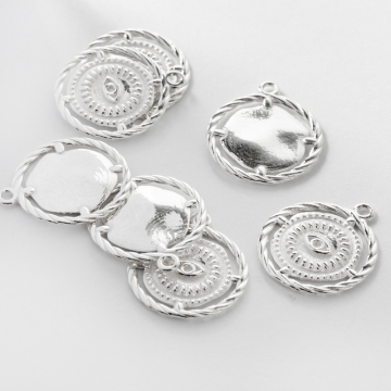 Srebrna zawieszka oko w kółku AG925 16mm