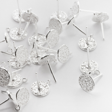 Srebrne sztyfty jako moneta antyczne AG925 8,5mm