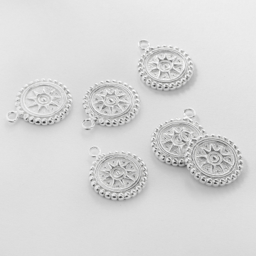 Srebrna zawieszka znak słońca AG925 13mm