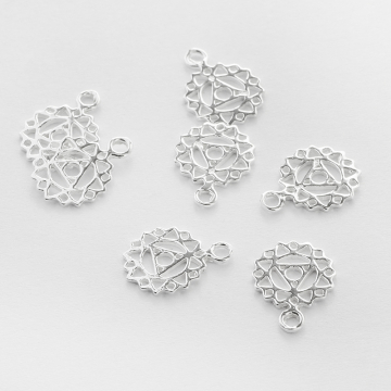 Srebrna zawieszka symbol czakry gardła AG925 10mm