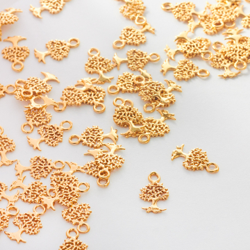 Srebrna zawieszka drzewo rodzinne AG925 pozłacane 12mm