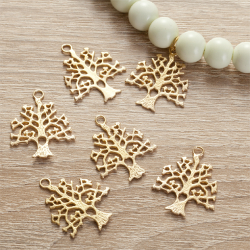 Srebrna zawieszka drzewo AG925 pozłacana 26.5x21mm