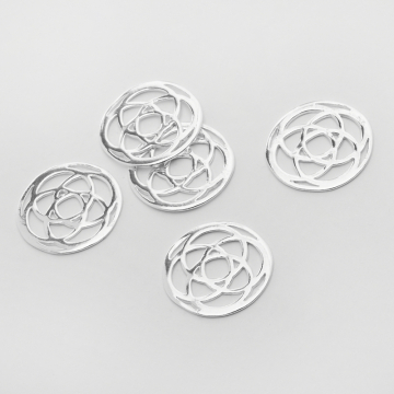 Srebrna zawieszka kwiat w kółku AG925 20,5mm