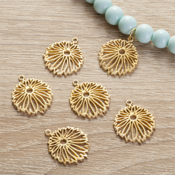 Srebrna zawieszka kwiat ostu 18mm AG925 pozłacana