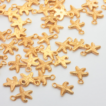 Srebrna zawieszka rozgwiazda AG925 pozłacana 12mm