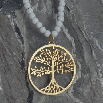 Srebrna zawieszka drzewo rodziny 33,5mm AG925 pozłacana