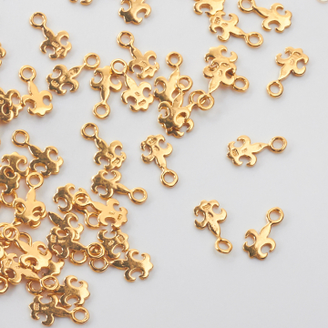 Srebrna zawieszka lilijka AG925 pozłacana 7mm