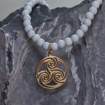 Srebrna zawieszka ze spiralkami 18,5mm AG925 pozłacana