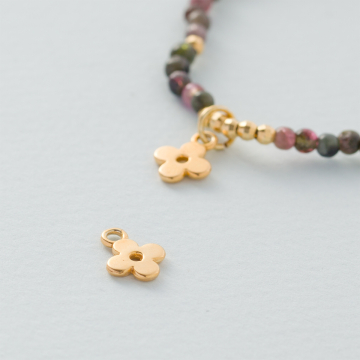 Srebrna zawieszka kwiatek AG925 9mm pozłacana