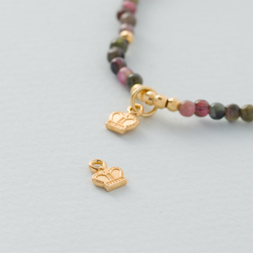 Srebrna zawieszka korona AG925 5x6.5mm pozłacana