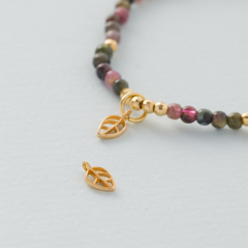 Srebrna zawieszka listek ażurowy AG925 9x4.5mm pozłacana