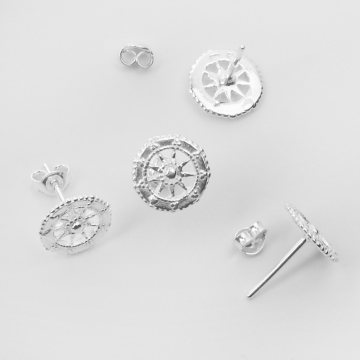 Srebrne kolczyki koła AG925 10mm