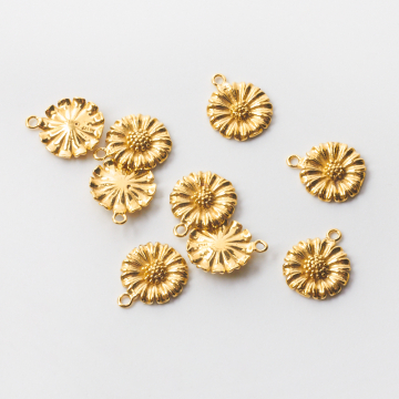 Srebrna zawieszka kwiat życia AG925 pozłacany 15mm