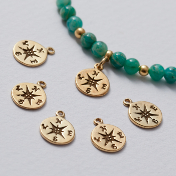 Róża północy kółko AG925 złoty 9mm