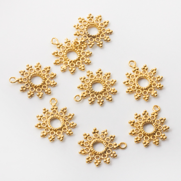 Srebrna zawieszka słoneczko z kuleczek AG925 pozłacane 20,5mm