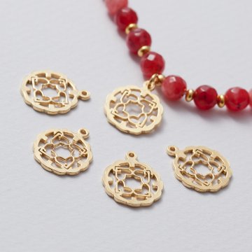 Zawieszka ażurowa AG925 złoty 14mm