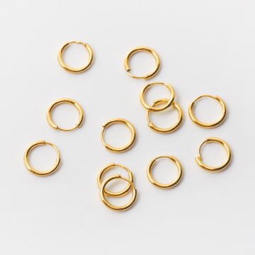 Srebrne kolczyki koła AG925 pozłacane 9,5mm