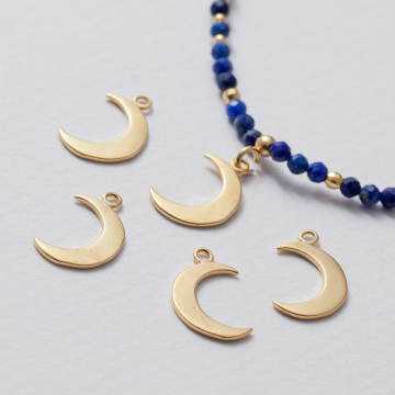 Zawieszka księżyc AG925 złoty 16mm