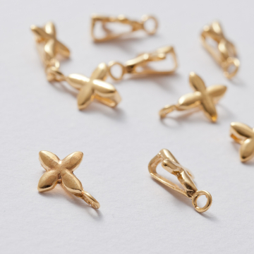 Krawatka gwiazda AG925 złoty 13mm