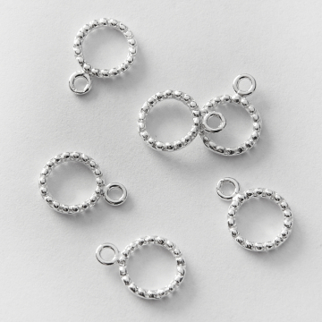 Srebrna zawieszka kółko z kuleczek AG925 9mm