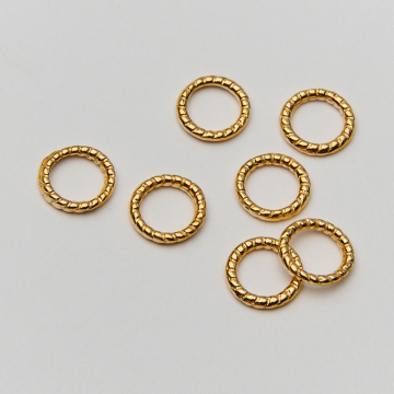 Srebrne kółko ozdobne AG925 pozłacane 9x1,5mm