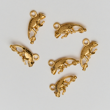 Srebrna zawieszka kameleon AG925 pozłacana 16mm