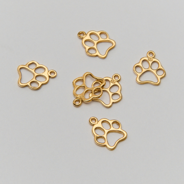 Srebrna zawieszka łapa psa AG925 pozłacana 11mm