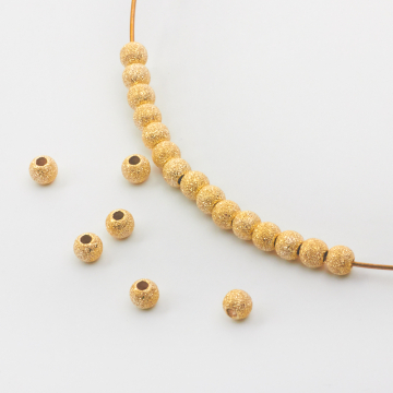 Kulki diamentowane GOLDFILLED 4mm AU585 4mm