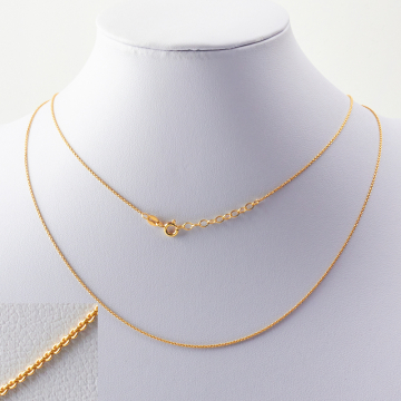 Łańcuszek rolo drobny GOLDFILLED z zapięciem AU585 45cm 1mm