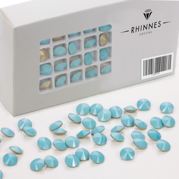 Rhinnes rivoli turquise 8mm