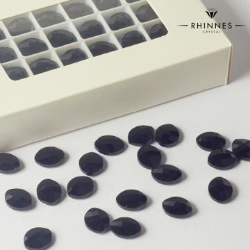 Kryształy Rhinnes leaf jet 14x11mm