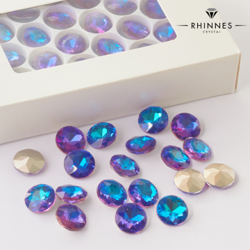 Kryształy Rhinnes flat diamond heliotrope 14mm