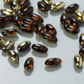 Koraliki RIZO 2,5x6mm Smoky Topaz Amber (FR10230)
