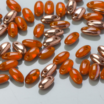 Koraliki RIZO 2,5x6mm Opal/Orange Capri Gold (C81260)