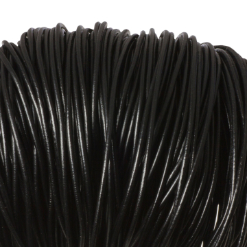 Rzemień naturalny lakierowany czarny 3mm