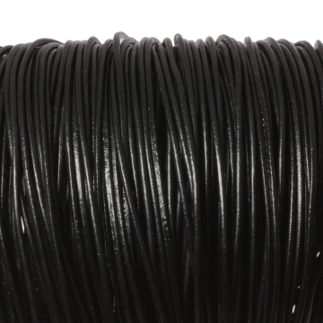 Rzemień naturalny lakierowany czarny 2,5mm