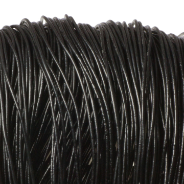 Rzemień naturalny lakierowany czarny 1,5mm