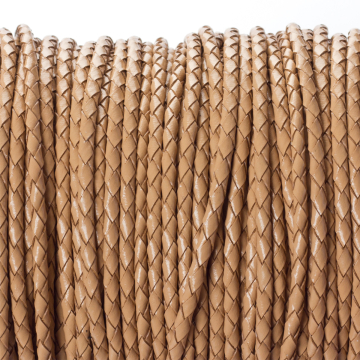 Rzemień naturalny pleciony beżowy 2.5mm
