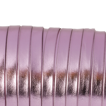 Rzemień płaski metalic pink 8x1mm
