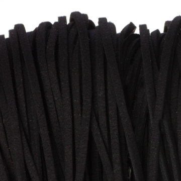 Rzemień zamszowy płaski czarny 2,5x1mm