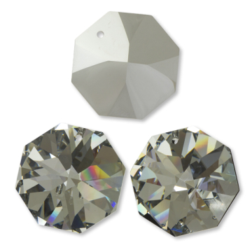 Preciosa octagon silver shadow 36mm