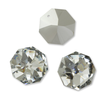 Preciosa octagon silver shadow 28mm