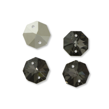 Preciosa octagon silver night 16mm dwie dziurki