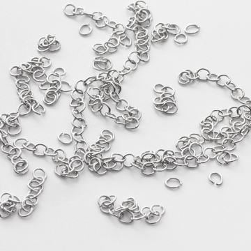 Kółeczka ze stali chirurgicznej w kolorze srebrnym 3x0,5mm