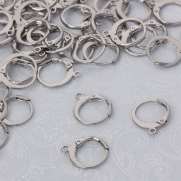 Bigle angielskie ze stali chirurgicznej w kolorze srebrnym 15mm